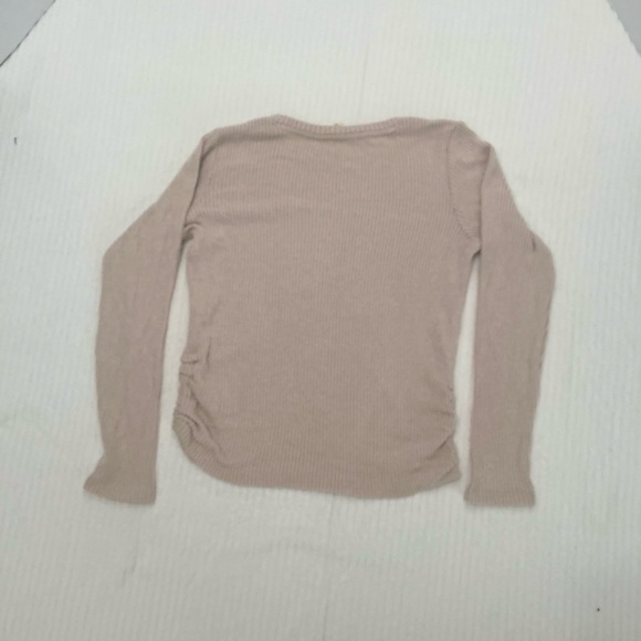 Kids Ribbed Long Sleeve Sweater - Beige - Picture 4 of 4